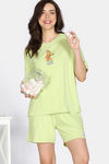 Zivame 2 Mile Fashion Knit Cotton Loungewear Set - Lettuce Green — thumbnail 1